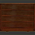 Wooden Multi Tiered Storage Rack With Carved Top Wavy Shelves And Drawer