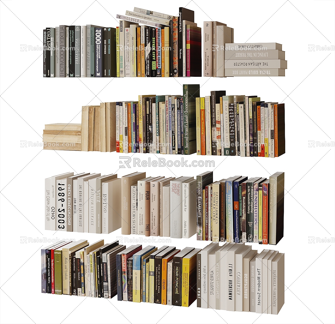 Books Book Ornaments 3d model