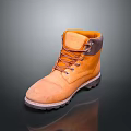 Yellow Lace up Boots With Thick Sole Dark Ankle And Heel For Casual Wear