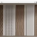 Modern wall panel wall trim cement brick tile 3d model