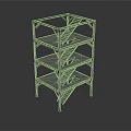 Industrial Metal Storage Rack With Multi Tier Shelves For Equipment