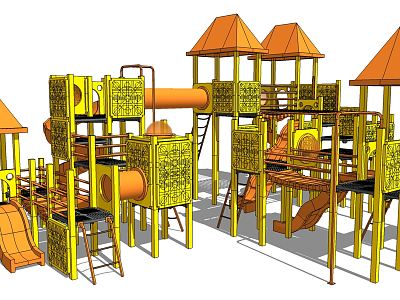 Modern slide amusement equipment model