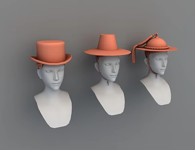 Modern Hair Character Male Hair 3d model