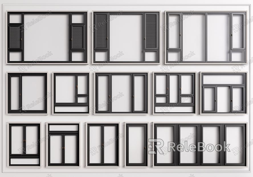 modern window window combination casement window floor to ceiling window model