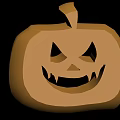 Halloween Festive Pumpkin Shaped Decorative Light With Smiley Face Carving