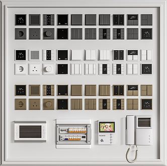 Modern Switch Panel 3d model