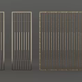 Modern Decorative Room Screens With Vertical Metal Slats And Textured Finishes