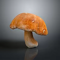 Fresh Edible Mushroom With Rounded Brown Cap And Firm Stem For Cooking Ingredients