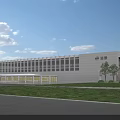 BOE Industrial Park Modern Architectural Design With Large Glass Windows Spacious Lawn And Blue Sky