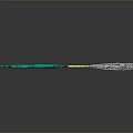 Colorful Paintbrush With Turquoise Handle Red Dots Yellow Section And White Bristles
