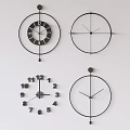 Modern Clock Minimalist Iron Wall Clock Creative Wall Clock Decorative Clock Wall Clock Alarm Clock 3d model