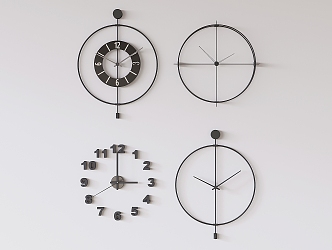 Modern Clock Minimalist Iron Wall Clock Creative Wall Clock Decorative Clock Wall Clock Alarm Clock 3d model