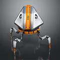 Modern machine spider robot spider robot quadruped robot assistant 3d model