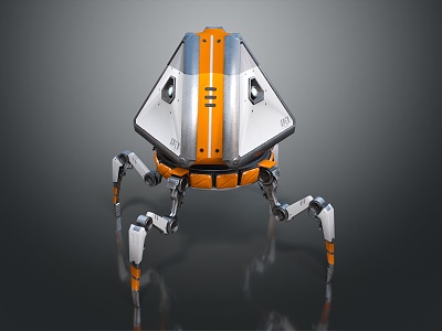 Modern machine spider robot spider robot quadruped robot assistant 3d model