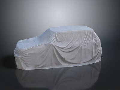 Durable White Protective Car Cover For Vehicle Protection And Dust Prevention 3d model