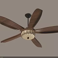 Natural Wooden Blade Ceiling Fan Light With Elegant Light Shade Design