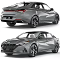 Hyundai Sports Sedan Exterior Design With Streamlined Body LED Taillights And Alloy Wheels