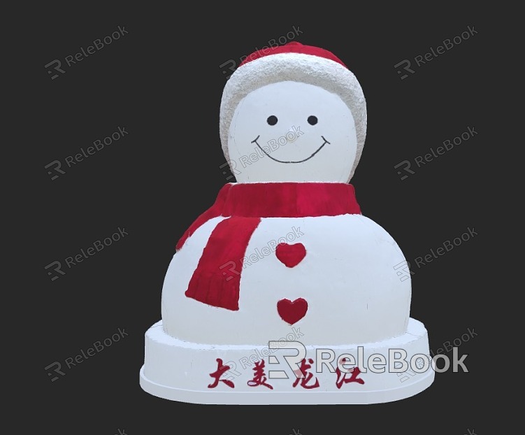 Harbin Internet Red Snowman Cartoon Characters Winter Snow Still Life model