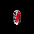 Classic Red Coca Cola Carbonated Drink Can On Black Background 3d model