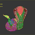 snake cobra venomous snake python reptile cold-blooded animal reptile 3d model