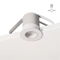 Modern Recessed Downlight Spotlight Ceiling Mounted With White Gray Design And Installation Bracket 3d model