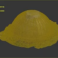 Cartoon Style Straw Woven Dome Structure On Green Grassy Base With White Top Section