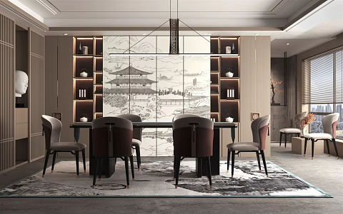 Modern Restaurant Home Restaurant 3d model