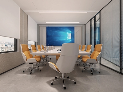 Modern Meeting Room Meeting Table and Chair 3d model