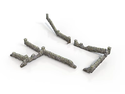 Realistic Stone Scene Components For Decorative Model With Irregular Structures And Natural Textured Surfaces 3d model