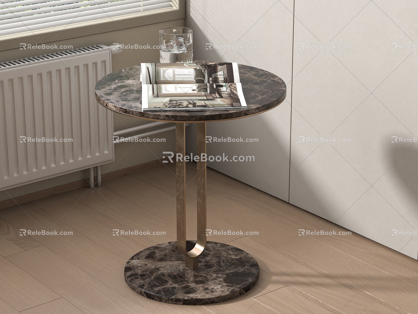 Modern Side Table Corner Table Combination Small Coffee Table Wood Square 3d model