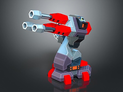 Modern Battery Laser Tower Turntable Sci-fi Tower Defense model