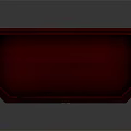 Classic Red Wooden Cabinet With Glass Doors And Traditional Decorative Details
