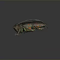 Vibrant Colorful Beetle With Intricate Patterns Long Antennae And Shiny Body On Dark Background