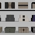 Decorative Storage Boxes With Various Colors Traditional Patterns And Modern Designs On Shelves