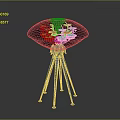 Transparent Jellyfish Shaped Game Movie Character With Blue Legs Red Tips And Complex Interior