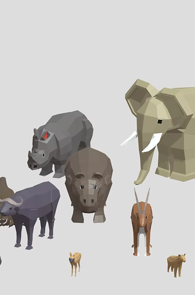 Reptile Figurine Featured In Low Poly Animal Model Collection 3d model