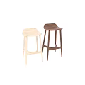 Modern Wooden Bar Stools With Light And Dark Finish Minimalist Design