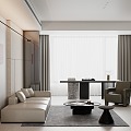 modern living room 3d model