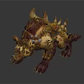 Fantasy Character Riding Mythical Creature With Horns Fur And Decorative Details