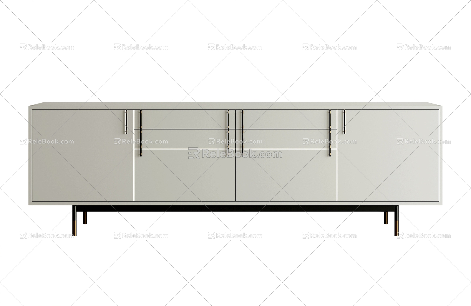 Modern Side Cabinet 3d model