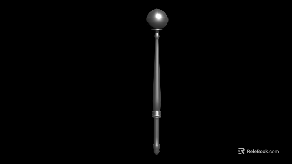 Hardware Tool Metal Rod With Decorative Ball Top Structure For Industrial And Home Use 3d model 