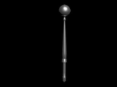 Hardware Tool Metal Rod With Decorative Ball Top Structure For Industrial And Home Use 3d model