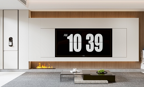 TV wall 3d model