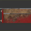 Rustic Metal Bar Counter With Blue Red Finish And KAZINO Signage
