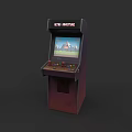 Classic Arcade Machine Entertainment Appliance With Game Screen And Control Buttons