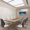 Modern Office Corridor Featuring Blue Wall Reception Desk Hanging Pendant Lights And Glass Door