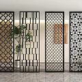 Screen Partition Hollow Partition Porch Partition Metal Partition Living Room Partition 3d model