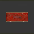 Red Textured Toolbox With Black Handle And Silver Latches On Shiny Surface