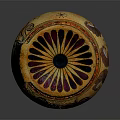 Handcrafted Decorative Ceramic Jar With Vibrant Painted Patterns Spiral Designs On Floral Rim