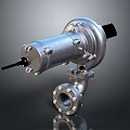 Shiny Metal Industrial Mechanical Component With Flange Connection And Bolted Design